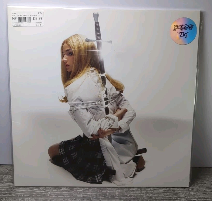 Poppy Zig Mint Green With Black & White Marble Colored Vinyl LP NEW I’m That 33