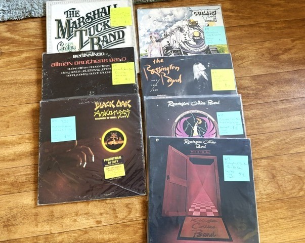 LOT 7 VINYL LP SOUTH ROCK ALBUMS, ROSS COLLINS, ALLMAN BROTHERS