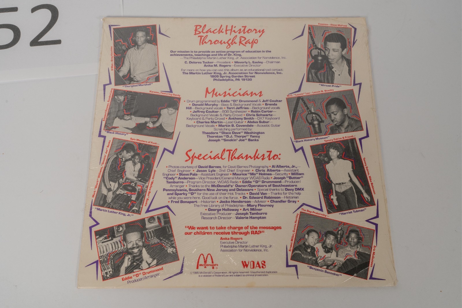 Vintage McDonald’s Black History Through Rap Promo Record STILL SEALED Rare Hip