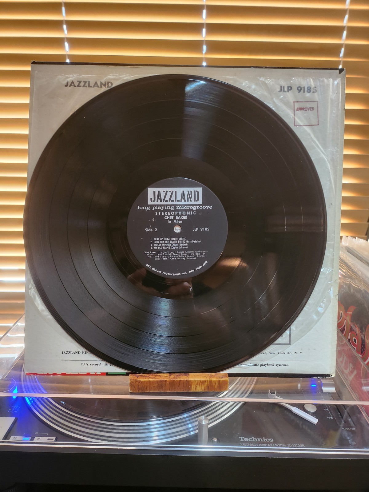 Chet Baker In Milan, 1962 Jazzland Stereo, JLP-9185, VG+/VG+