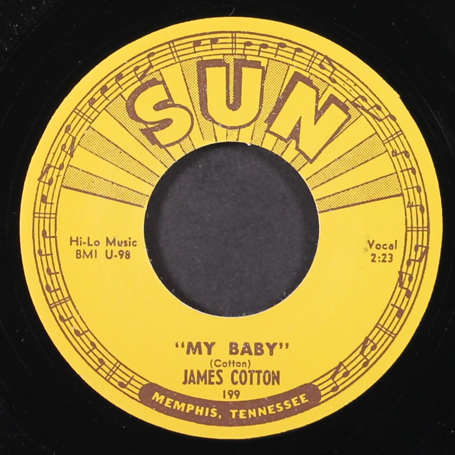 JAMES COTTON: my baby / straighten up baby SUN 7″ Single 45 RPM