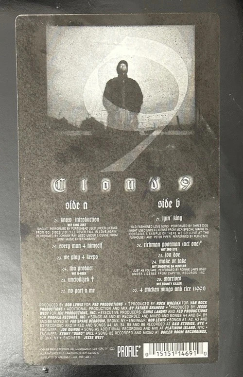 NINE Cloud 9 LP SEALED Rap Hip Hop Profile Records Smoothe Da Hustler 1996