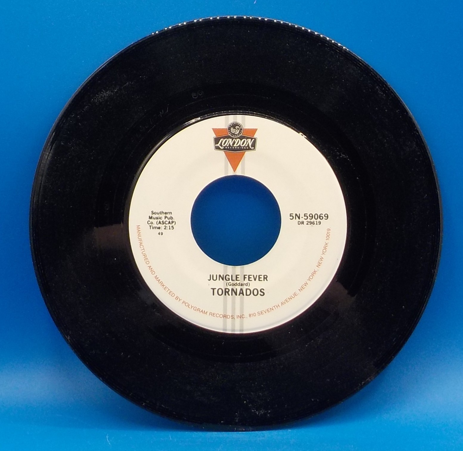 Tornados 45 “Telstar / Jungle Fever” NM G6
