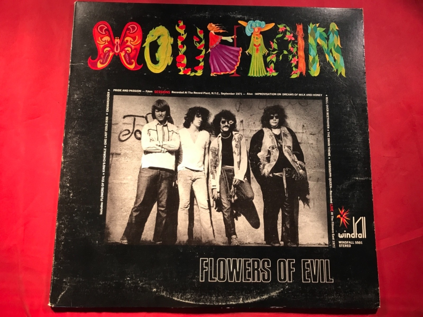 W-58 MOUNTAIN Flowers Of Evil – 5501 – WINDFALL RECORDS – ROCK