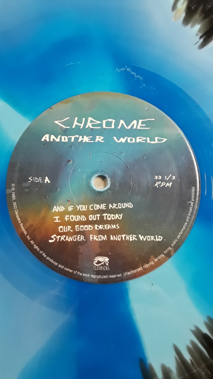 CHROME ANOTHER WORLD BLUE/BLACK SPLATTER VINYL GATEFOLD 2022 EX/NM-