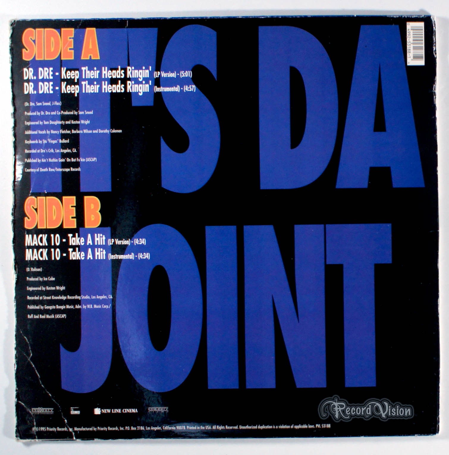 Dr. Dre & Mack 10 – Keep Their Heads Ringin’ / Take A Hit (12″ Single) (1995)