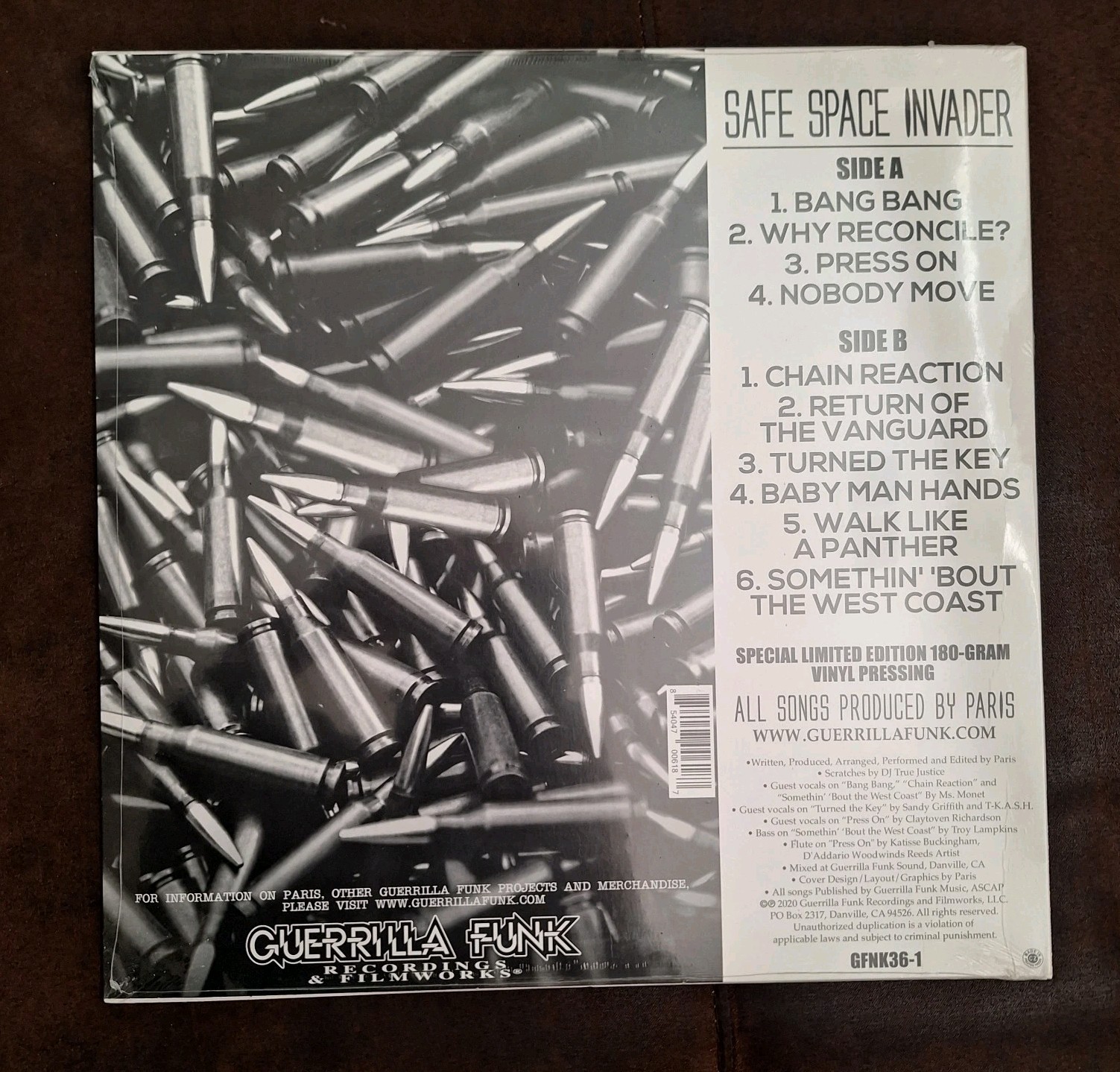 Paris – Safe Space Invader 12 Inch Vinyl Record Icp Juggalo Guerrilla Funk New