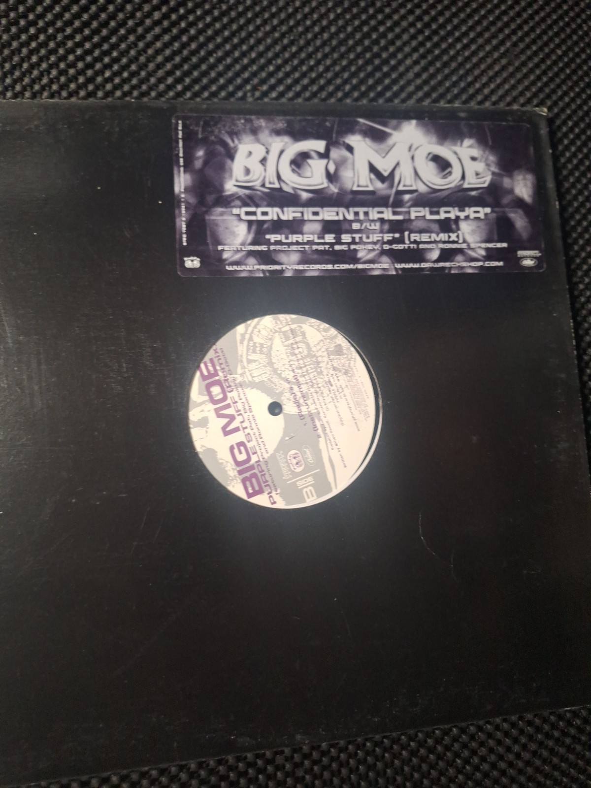 Big Moe Confidential Playa PROMO Vinyl 12 Vinyl Record Hip Hop