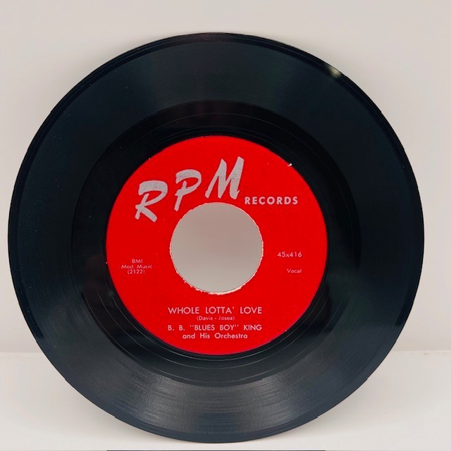 B. B. “Blues Boy” King ‎– You Upset Me Baby / Whole Lotta’ Love 7″ 45 Vinyl VG