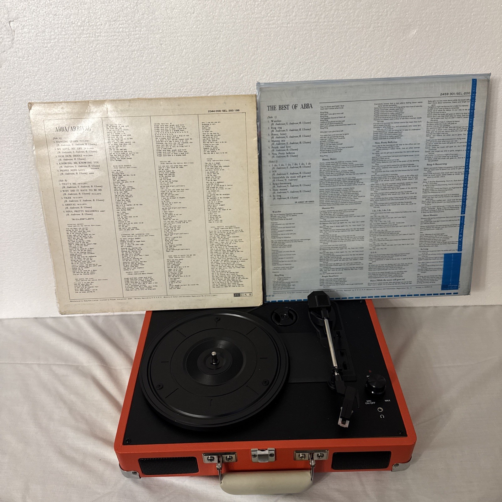 LOT OF 2 VINYL LP’S …..”THE BEST OF ABBA” …..”ABBA ARRIVAL”