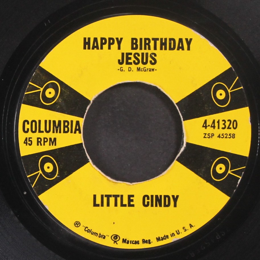 WILLIS SISTERS / LITTLE CINDY: blue christmas / happy birthday jesus COLUMBIA 7″
