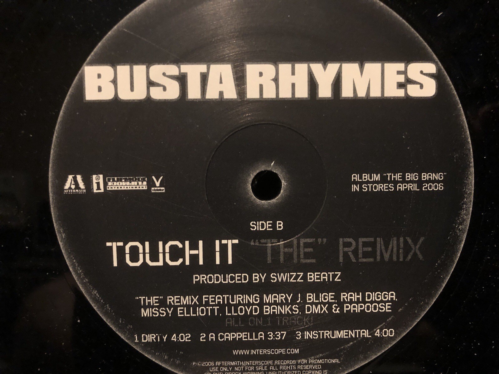 Busta Rhymes 12” Touch It “the Remix” VG++