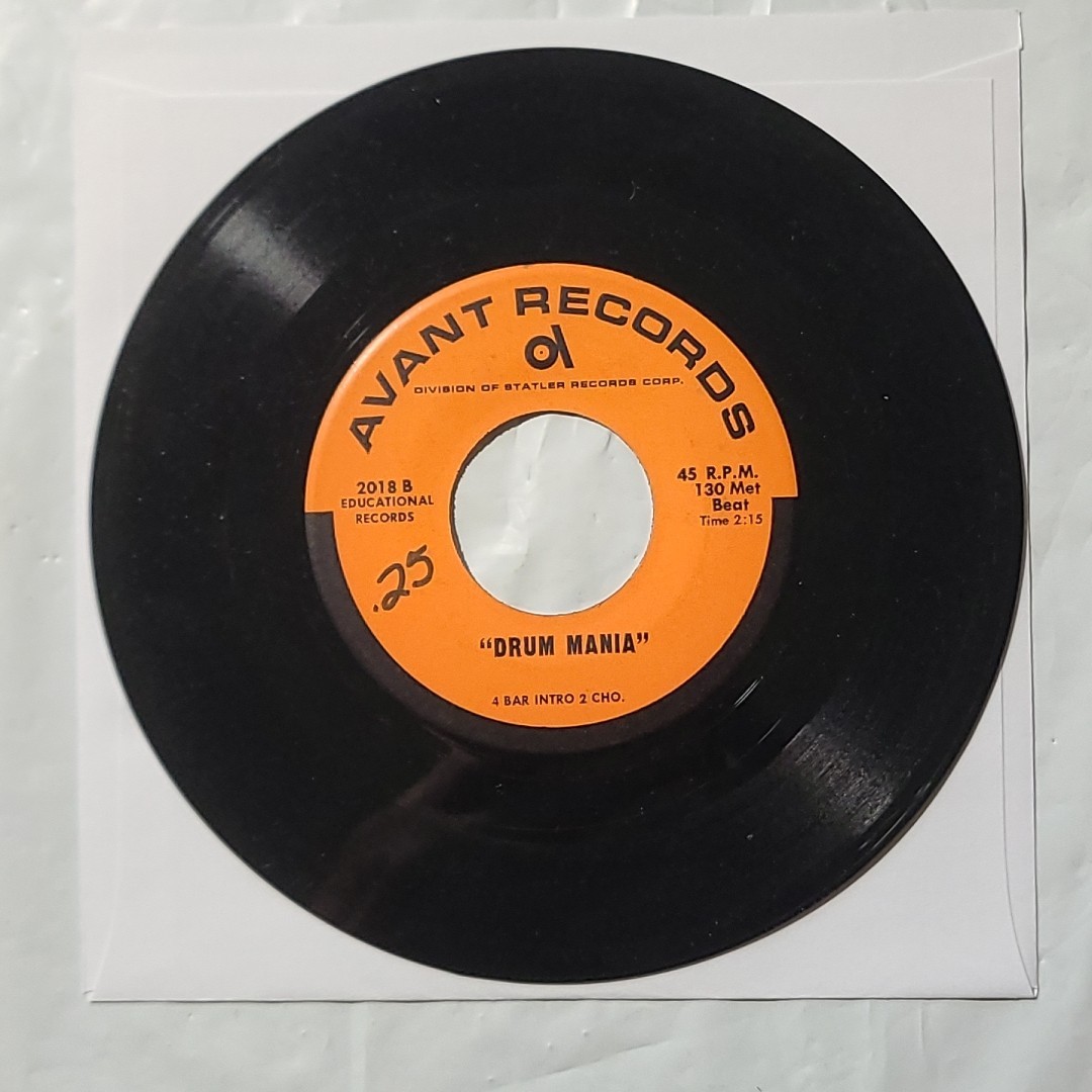 Avant Records ~ Educational ~ Drums On Broadway/ Drum Mania 45 RPM Record