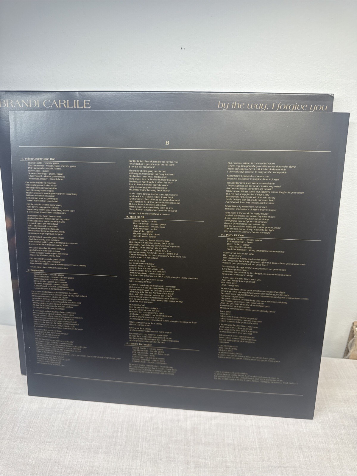 Brandi Carlile / By The Way, I Forgive You 2018 Vinyl LP NM/NM Record Album