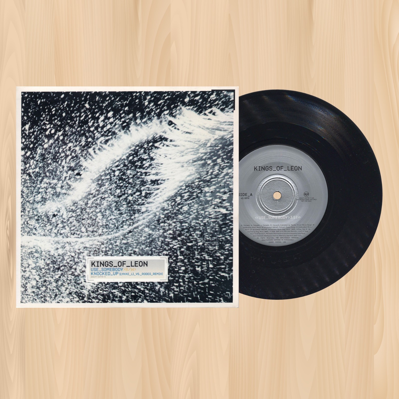 KINGS OF LEON Use Somebody 7″ VINYL Knocked Up (Lykke Li vs. Rodeo Remix) 0508