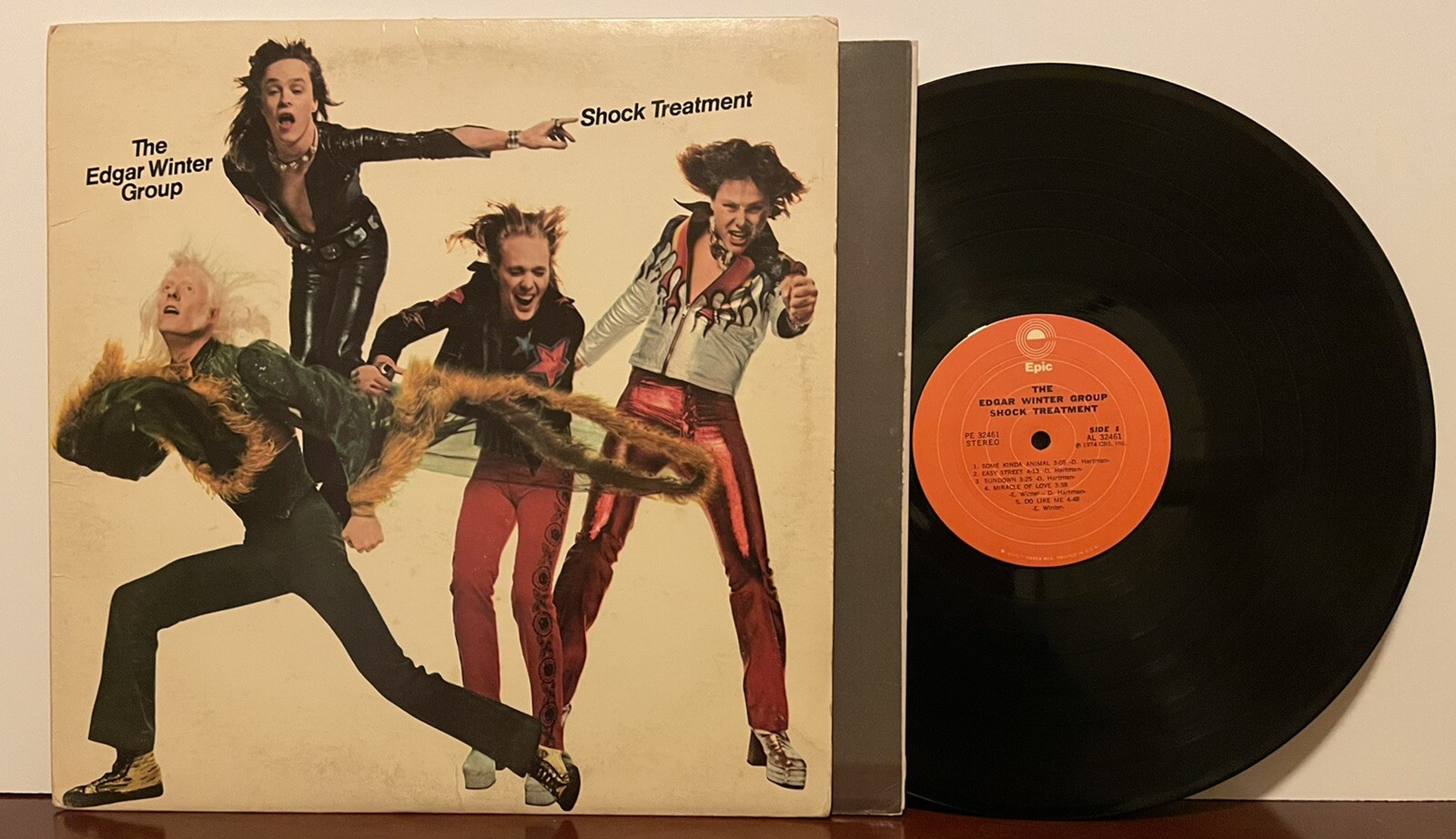 EDGAR WINTER GROUP Shock Treatment 1974 PE32461 Vinyl Album UltraSonic Clean EX