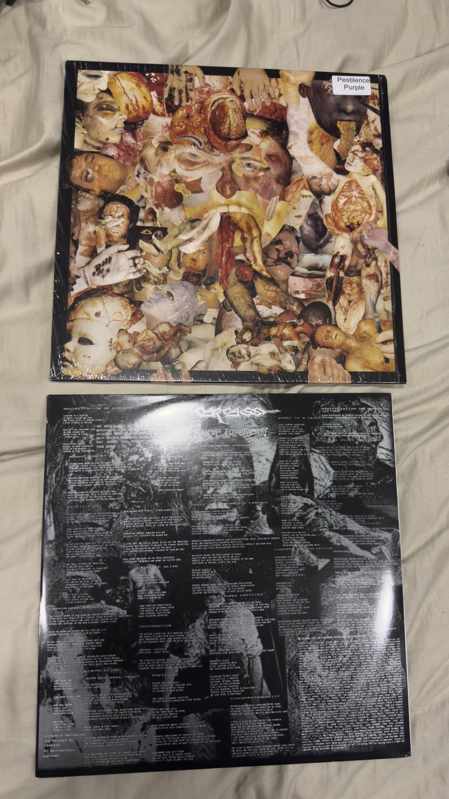 Carcass – Reek Of Putrefaction ( In Shrink With Inner Purple Color Vinyl Record)