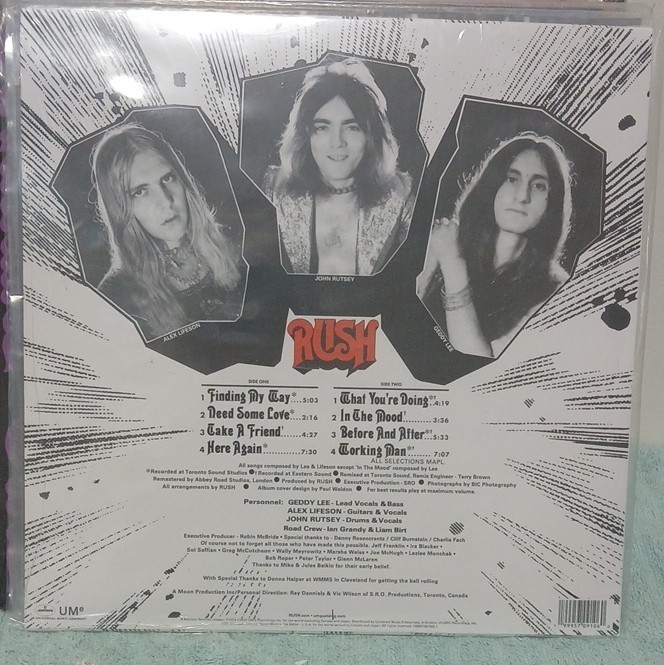 Rush – Rush Vinyl LP Record, UMe Label, Rock, Cardboard Sleeve