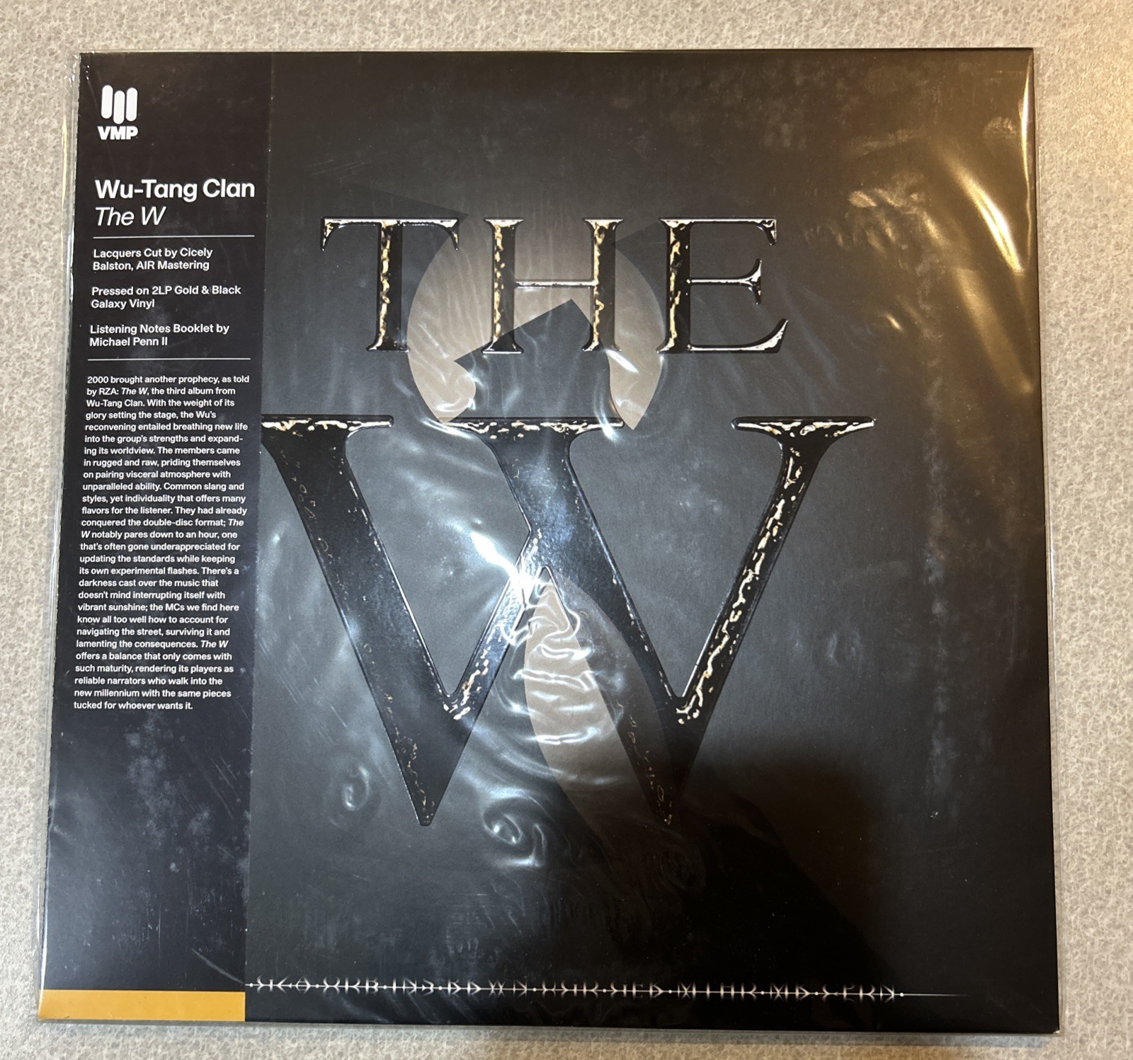 WU TANG CLAN The W 2LP Vinyl Me Please Gold & Black Colored Sold Out Sealed!