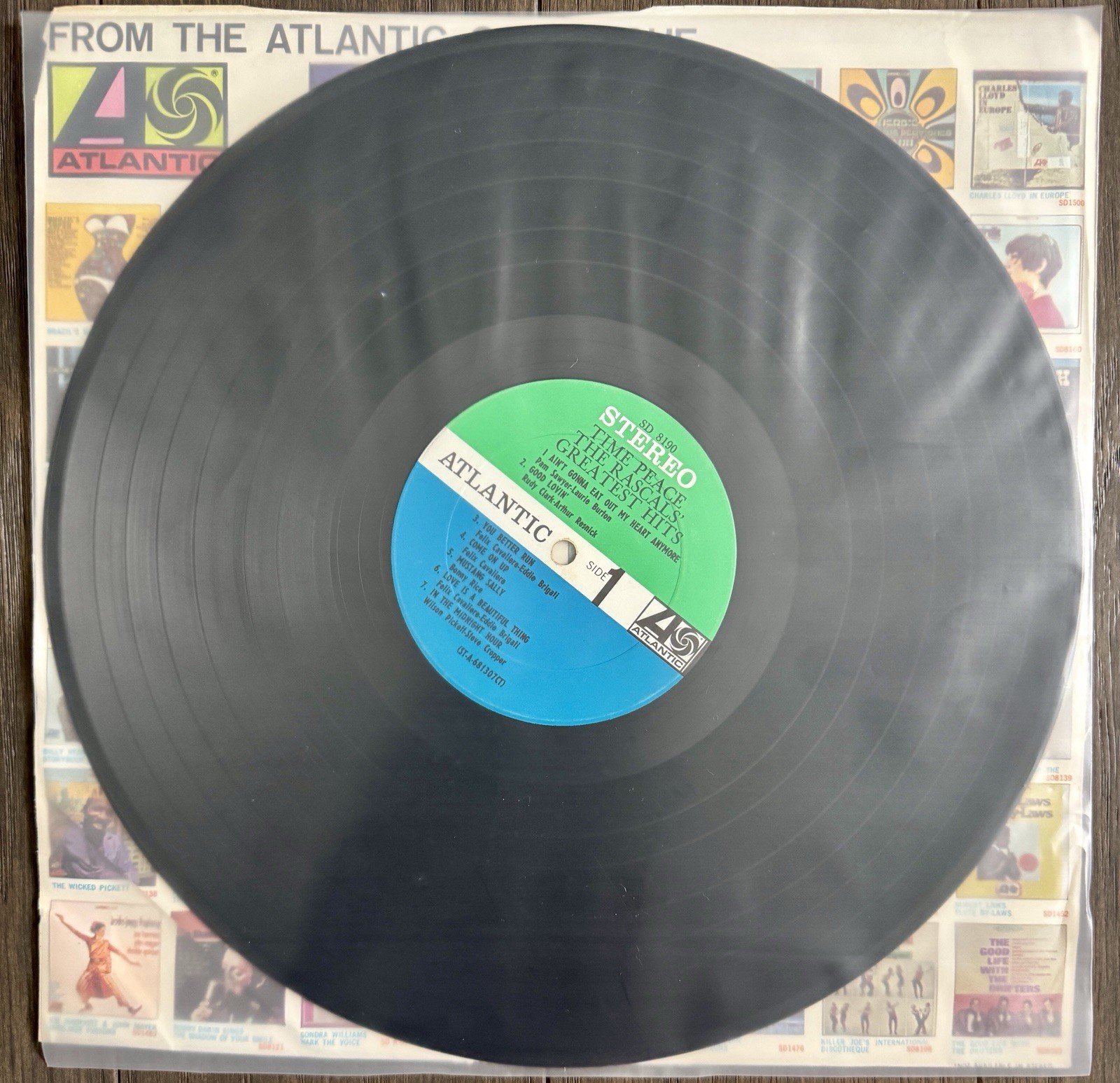 The Rascals Time Peace Greatest Hits LP 1968 Atlantic SD 8190 VG/VG