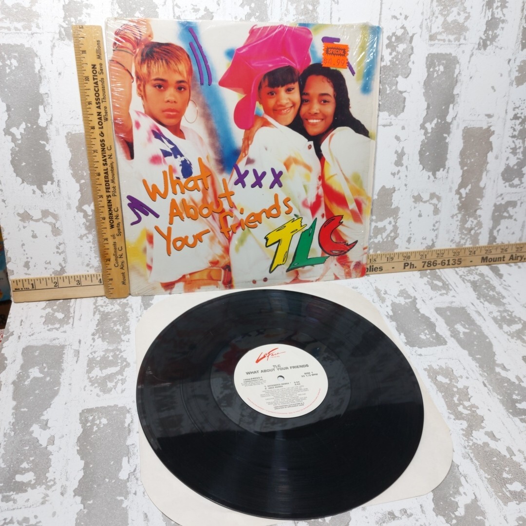 TLC What About Your Friends 1992 Remix Single LaFace Records Vinyl CSBFF Wax R