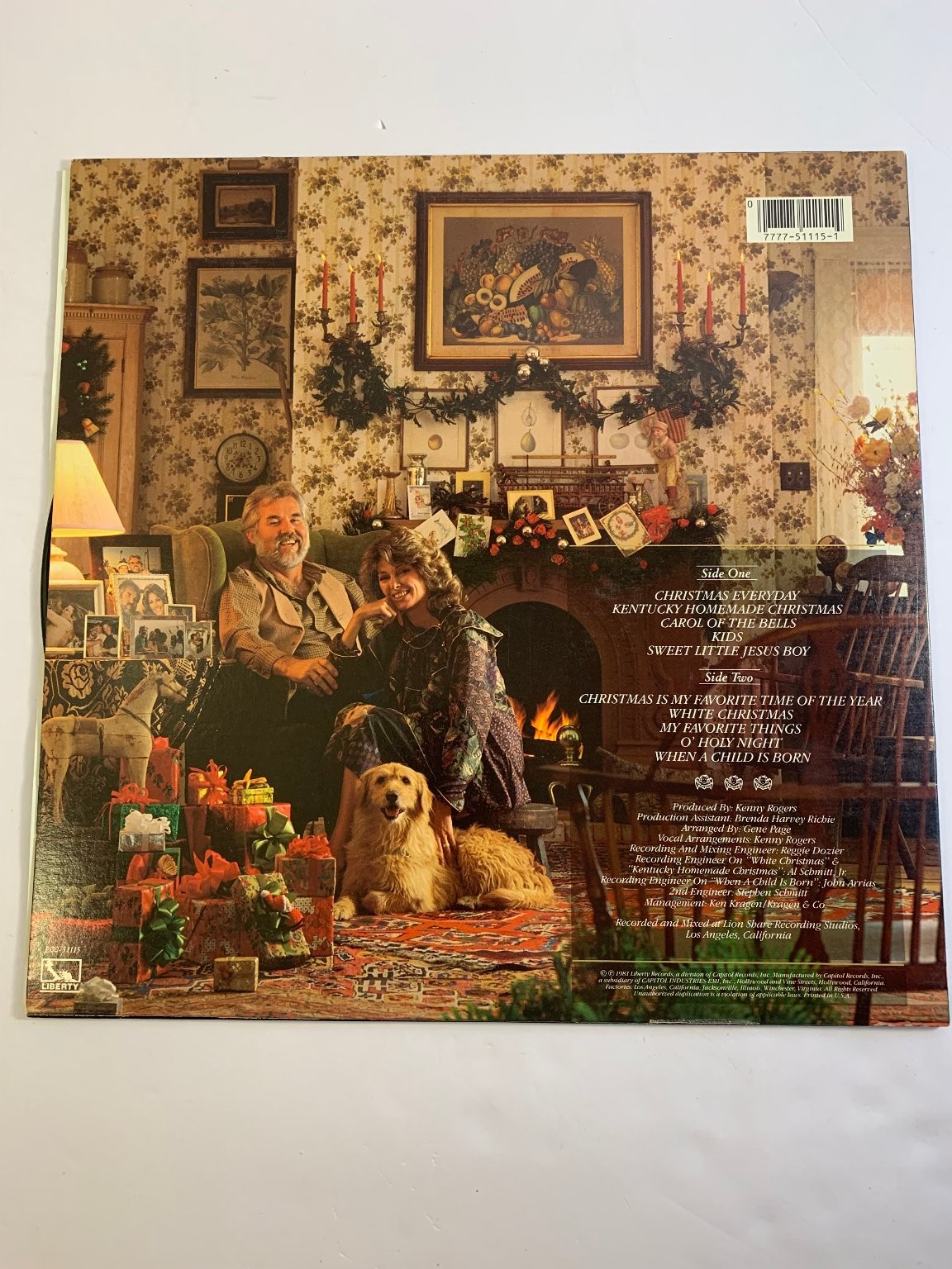 Kenny Rogers – Christmas LP Record 1981 Liberty Holiday Country 33⅓ RPM