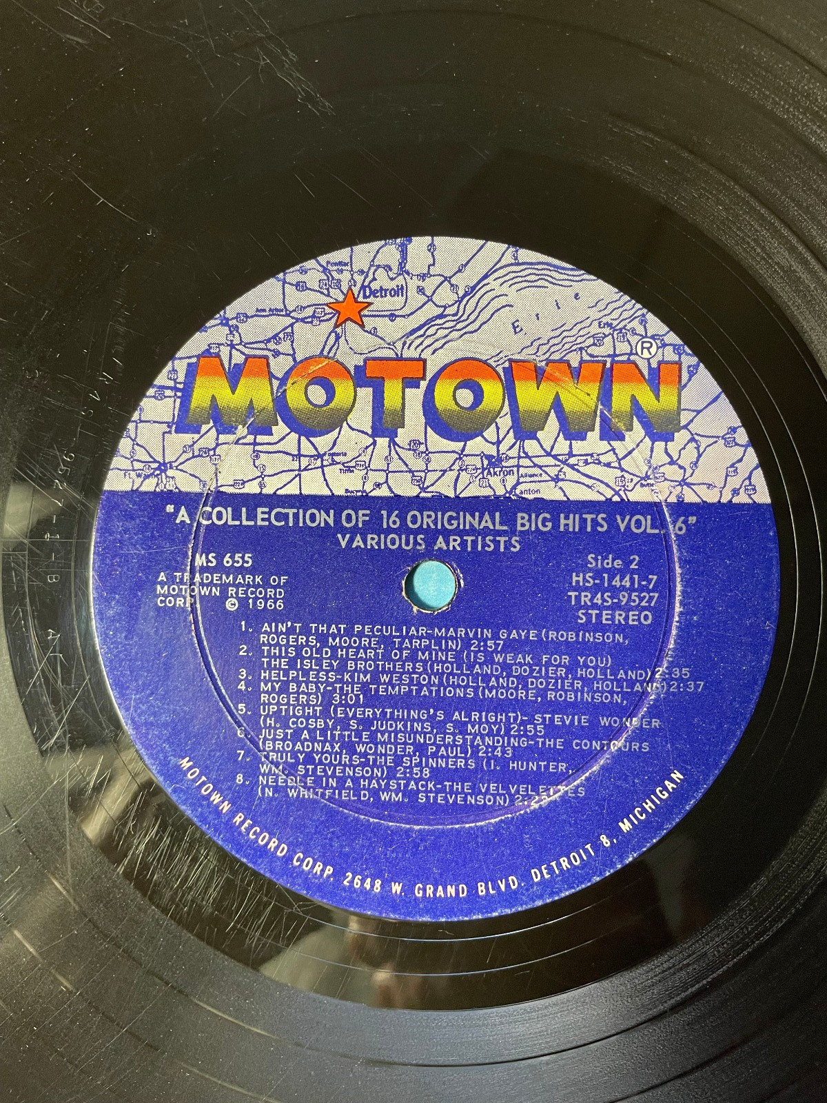 The Motown Sound A Collection Of Original Big Hits Vol 6 Motown Records 655 LP