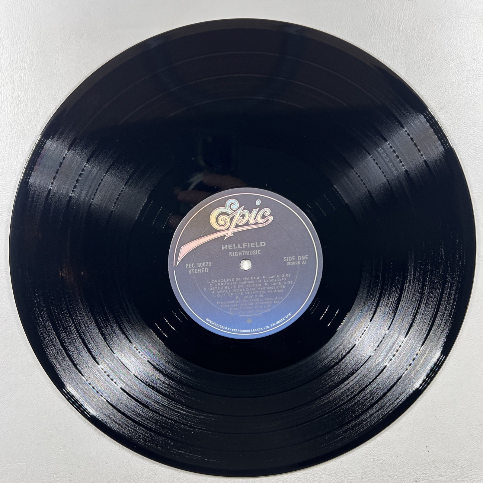 Hellfield – Nightmusic LP Epic PEC 80028 EX 1979 Canada Caroline Crazy