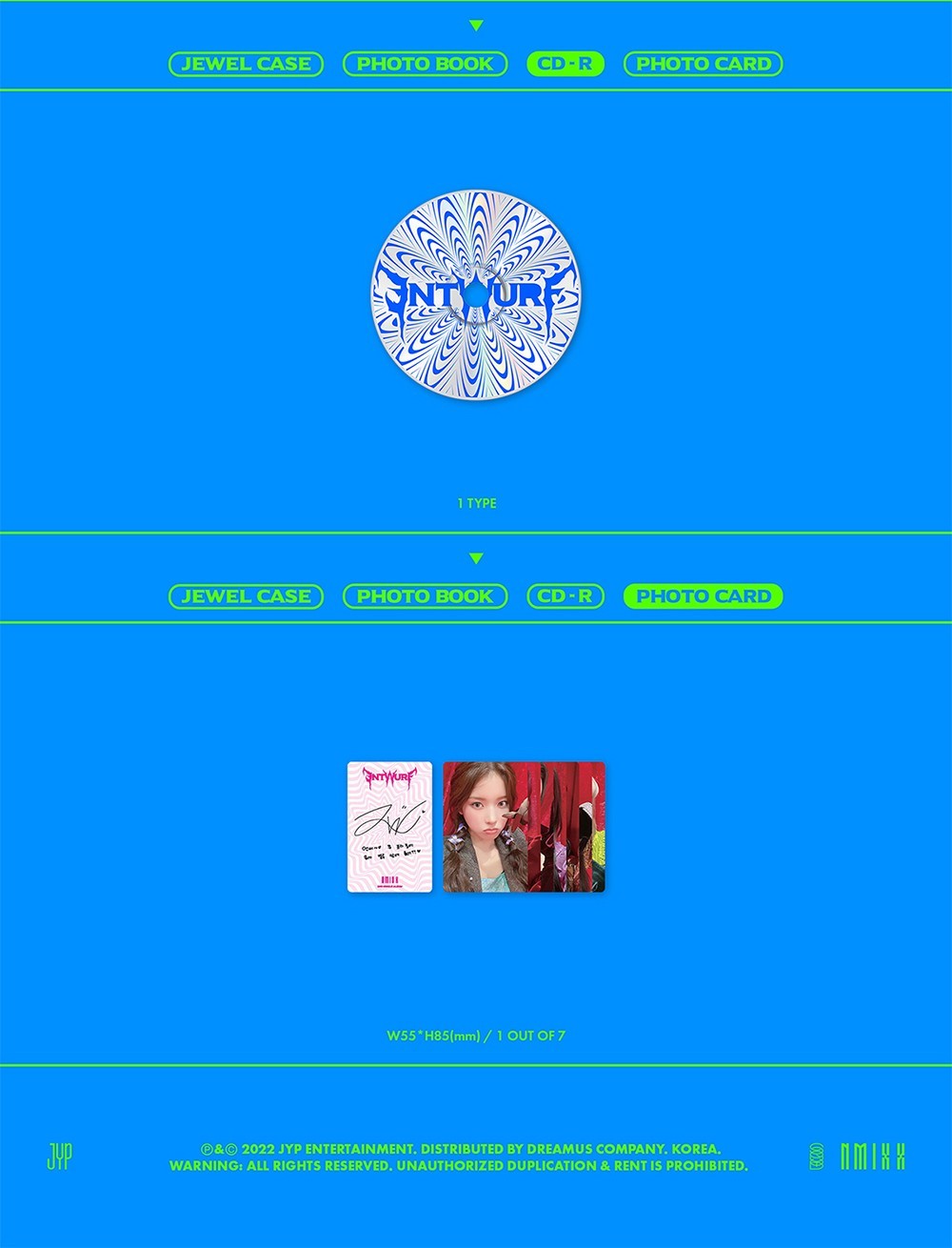 NMIXX [ENTWURF] 2nd Single Album JEWEL CASE RANDOM Ver/CD-R+Photo Book+Card+GIFT