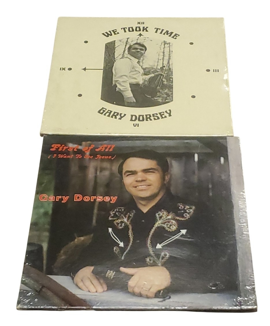 Gary Dorsey We Took Time LP Record First Of All Both Sealed Lot of 2 Folk World