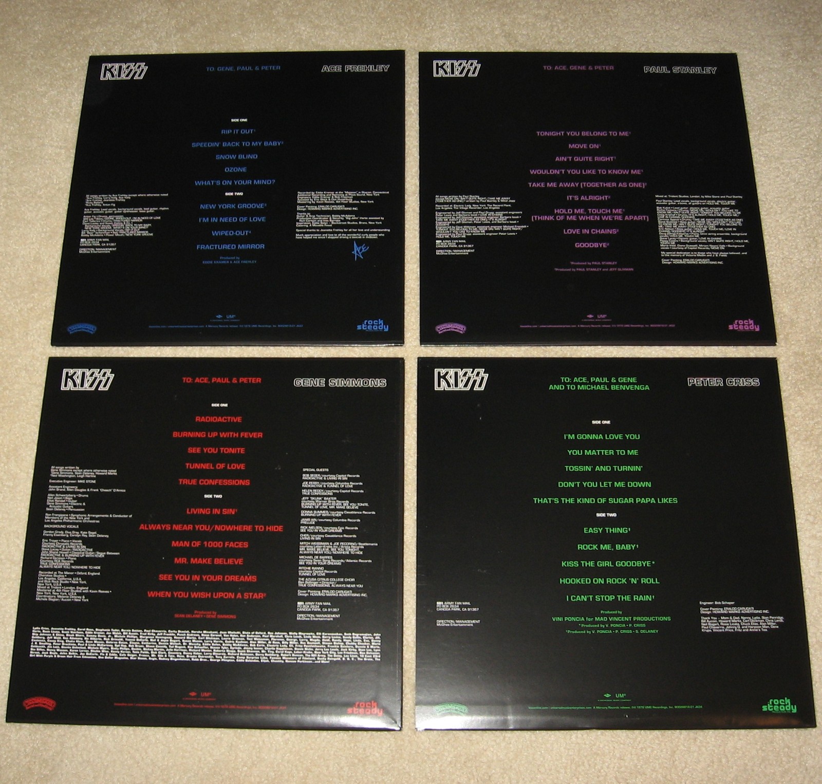 KISS Solo Albums 40th Anniversary Vinyl Box Set – Unsealed but Never Played