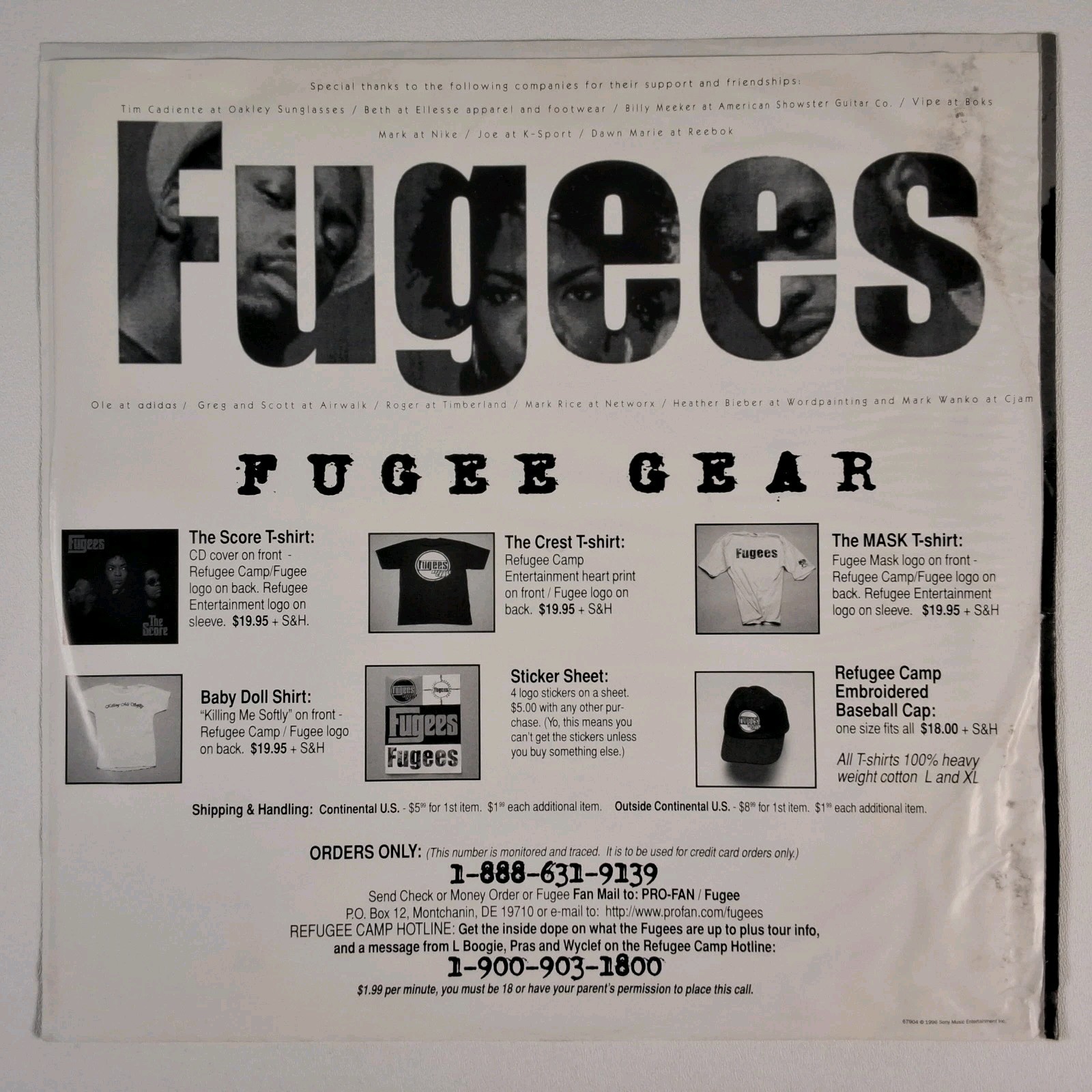 Fugees Refugee Camp Bootleg Versions LP Ruff House Columbia Rap Hip Hop Album