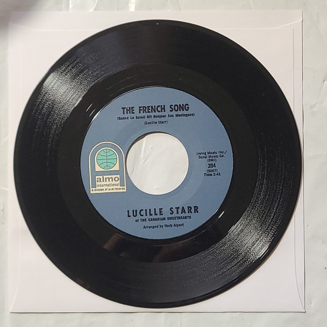 Lucille Starr ~ The French Song/ Sit Down And Write A Letter To Me 45 RPM Record