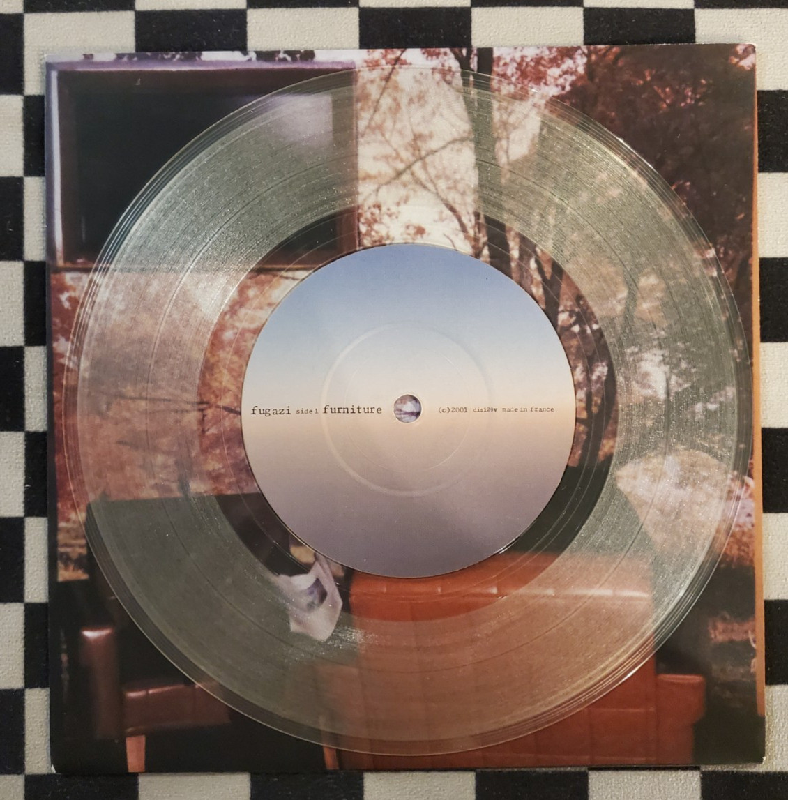 Furniture 7″ by Fugazi clear vinyl 2001 NM/EX dis129v Dischord Records