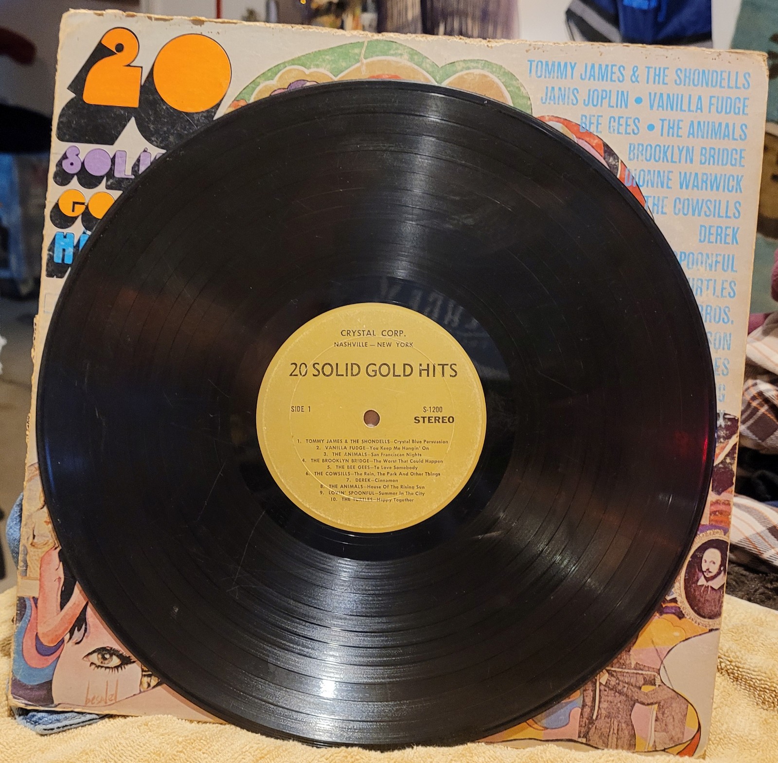 20 Solid Gold Hits Rock -LP Various 1969 Crystal Records S-1200 Vinyl