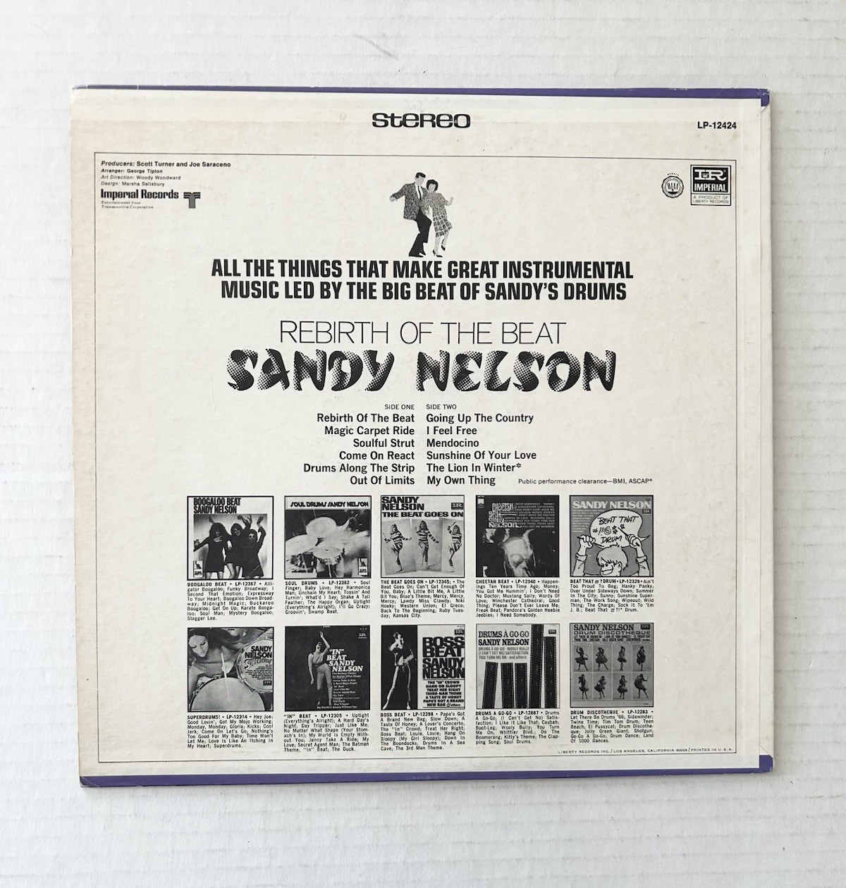 SANDY NELSON Rebirth Of The Beat Vinyl Record LP G-/F Pop Rock