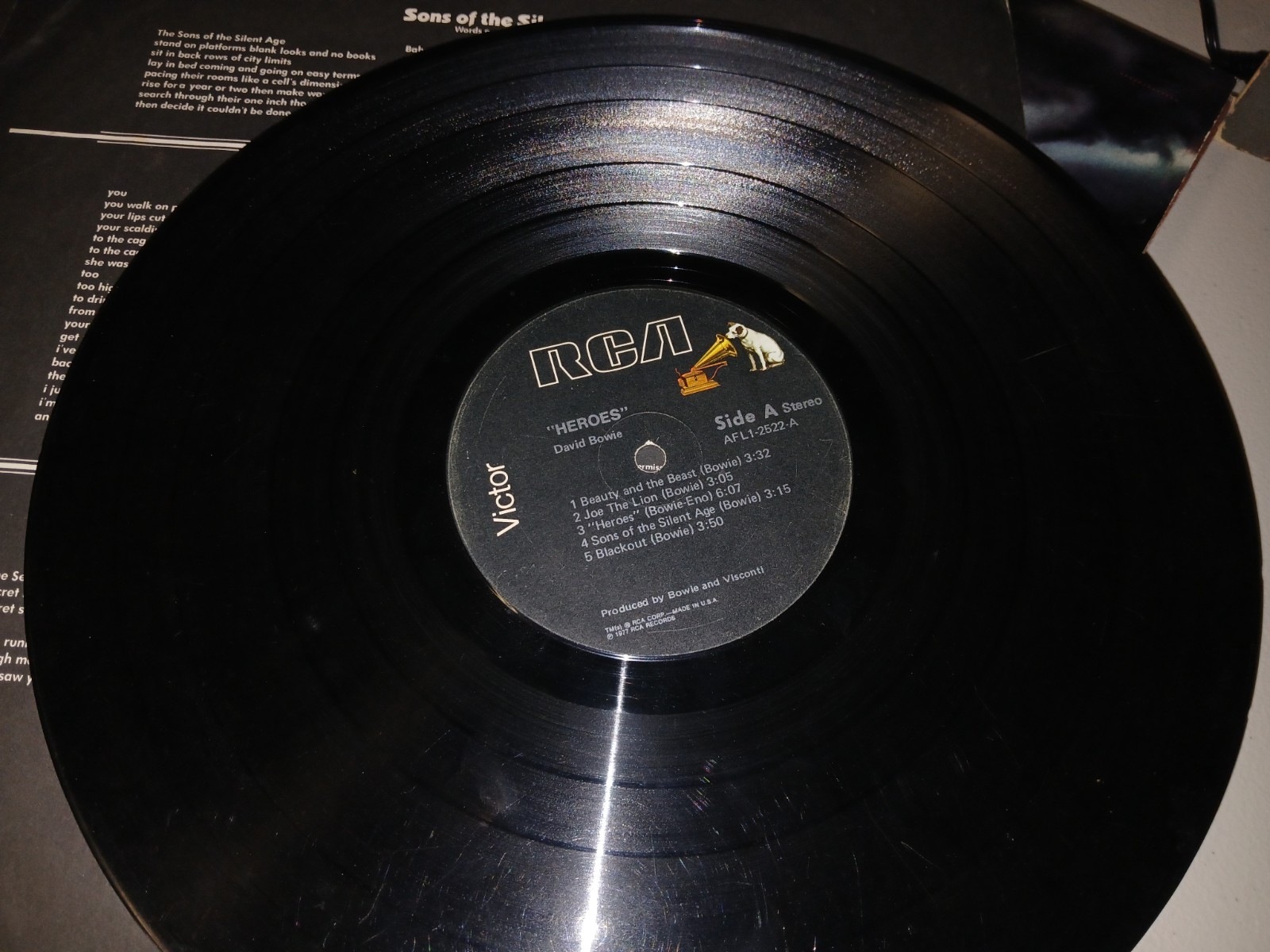 David Bowie Heroes VG Condition