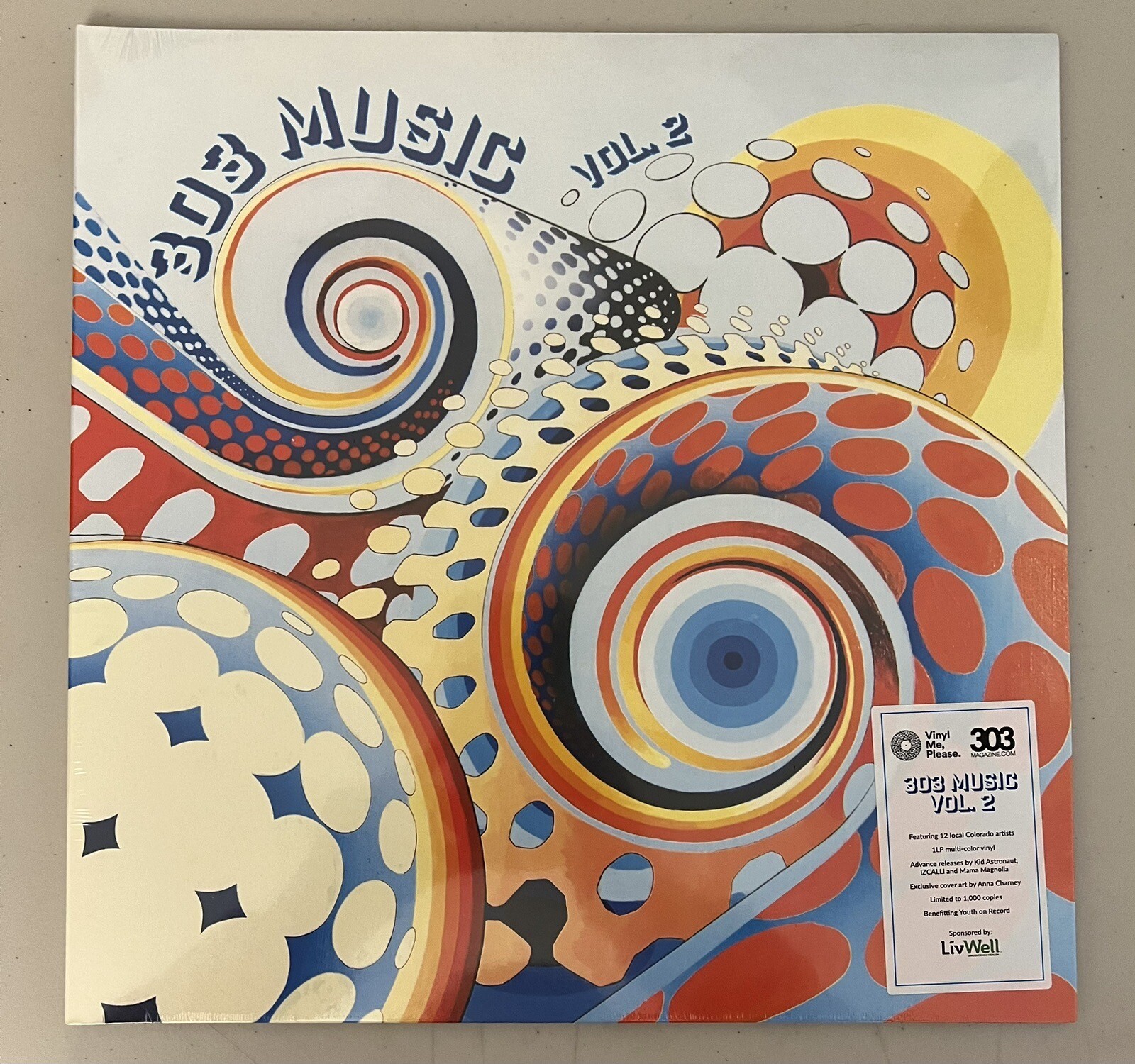 303 Music Volume Three Numbered, Blue Splatter Vinyl Brand New Vinyl Me Please