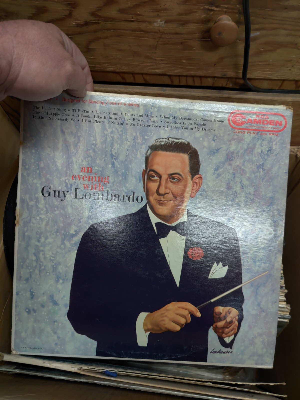 1958 vinyl compilation album “An Evening With Guy Lombardo,” RCA Camden