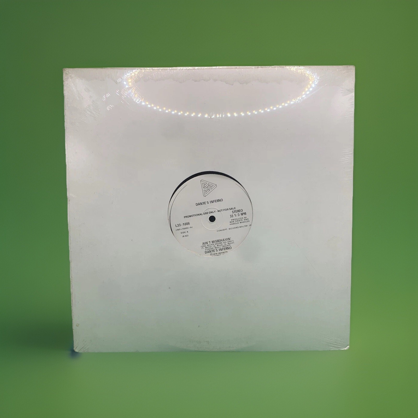 Vintage Dante’s Inferno Ain’t Misbehavin 12” Promo Vinyl 1979 Infinity