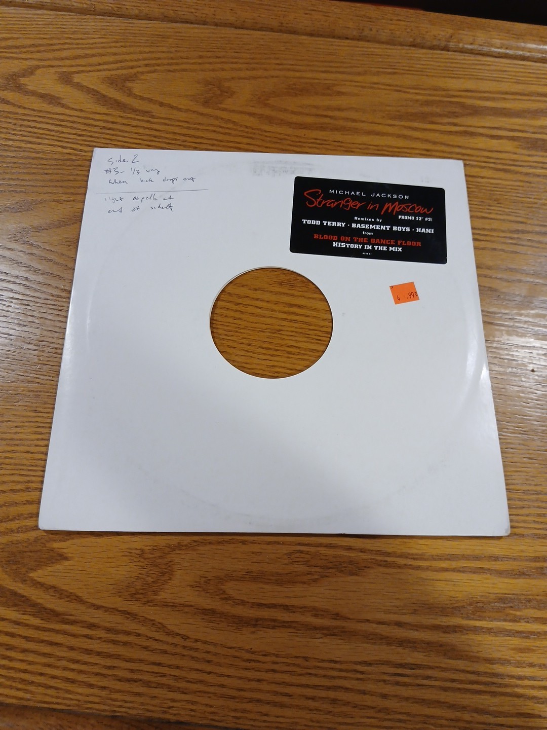 Michael Jackson Lp 12” Stranger In Moscow 1995 Promo Copy