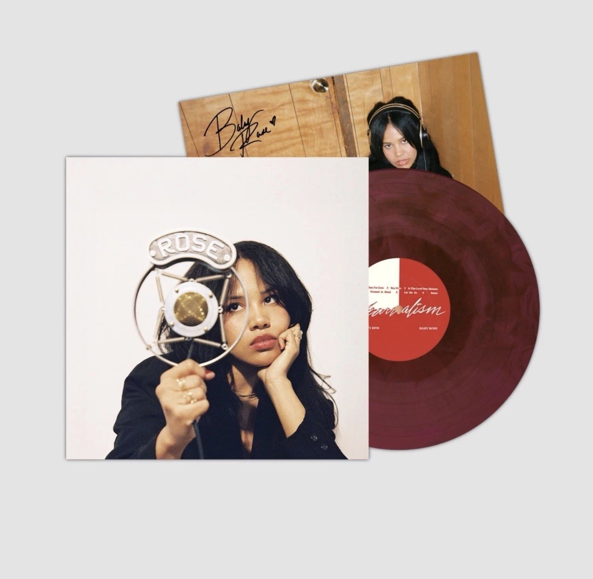 SIGNED Baby Rose – YEARNALISM Brown Pink Splash Vertigo Vinyl LP /300