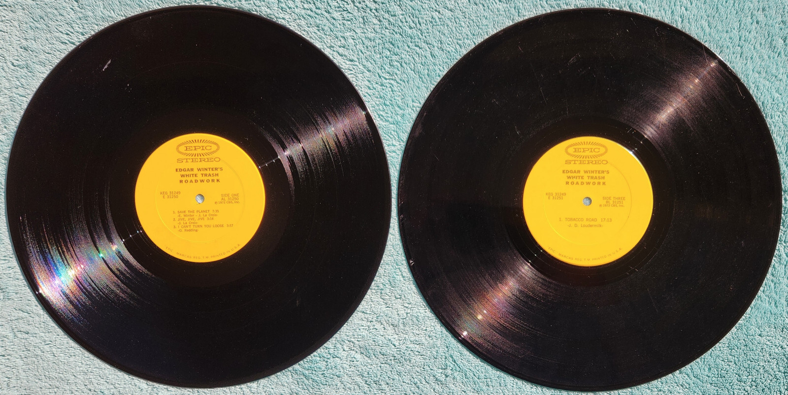 Edgar Winter’s White Trash Roadwork Double LP 1972 Vinyl Album – Rick Derringer