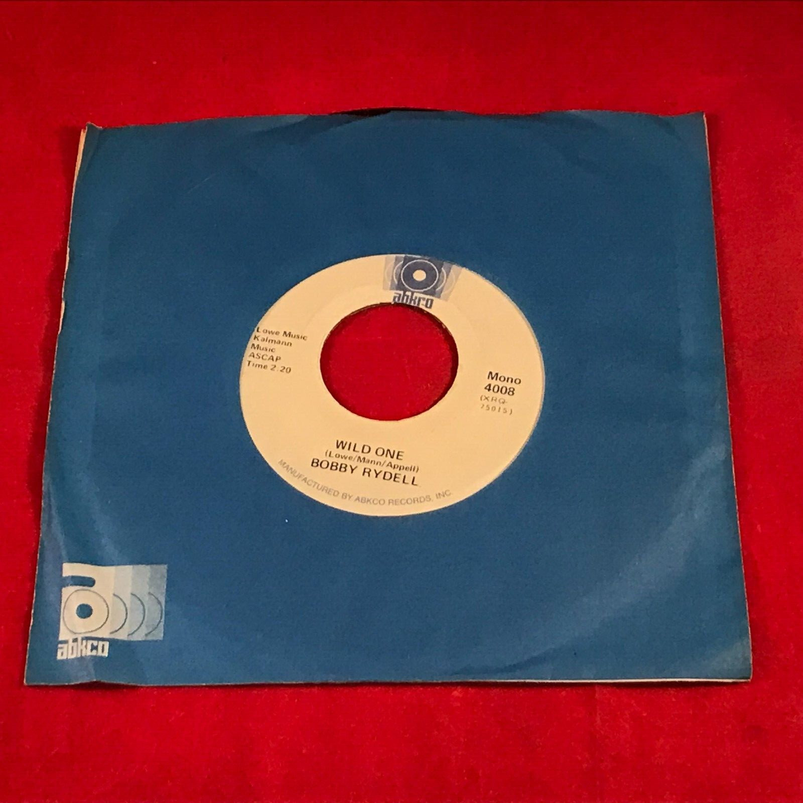 BOBBY RYDELL Wild One – 1975 USA 7″ vinyl single Swinging School 45 record