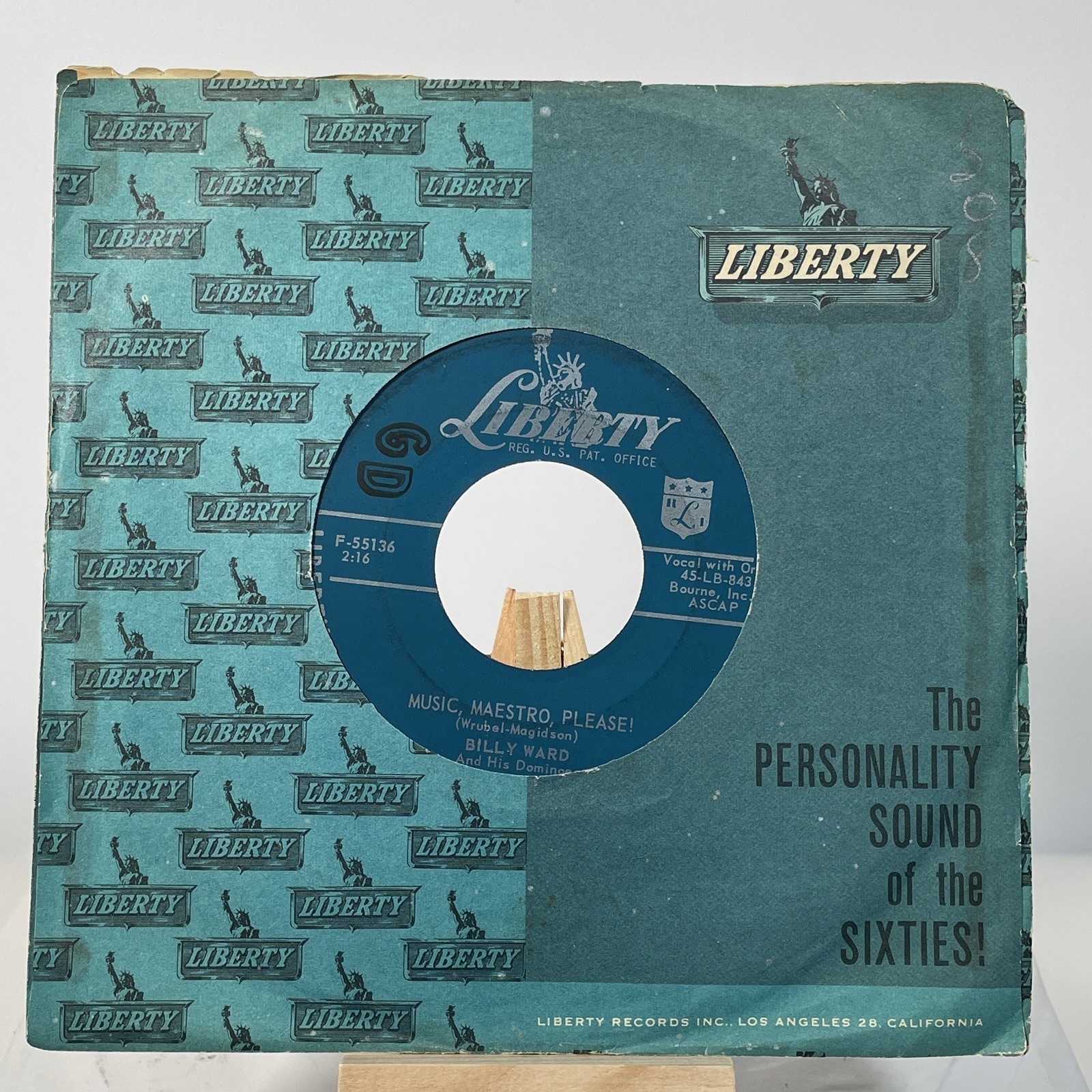 BILLY WARD AND HIS DOMINOES 45 RPM MUSIC, MAESTRO, PLEASE! / JENNIE LEE—VG
