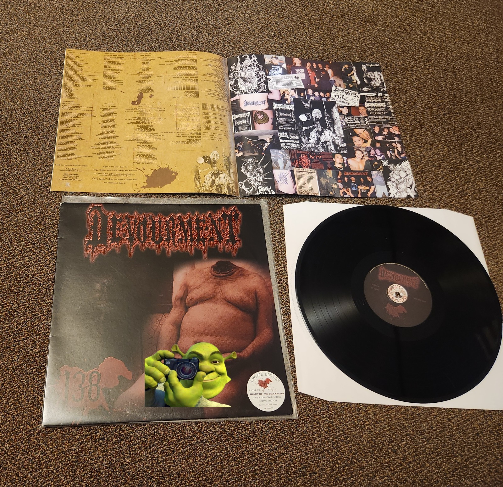 Devourment 138 vinyl rare brutal slam death heavy metal txdm MtD and demo