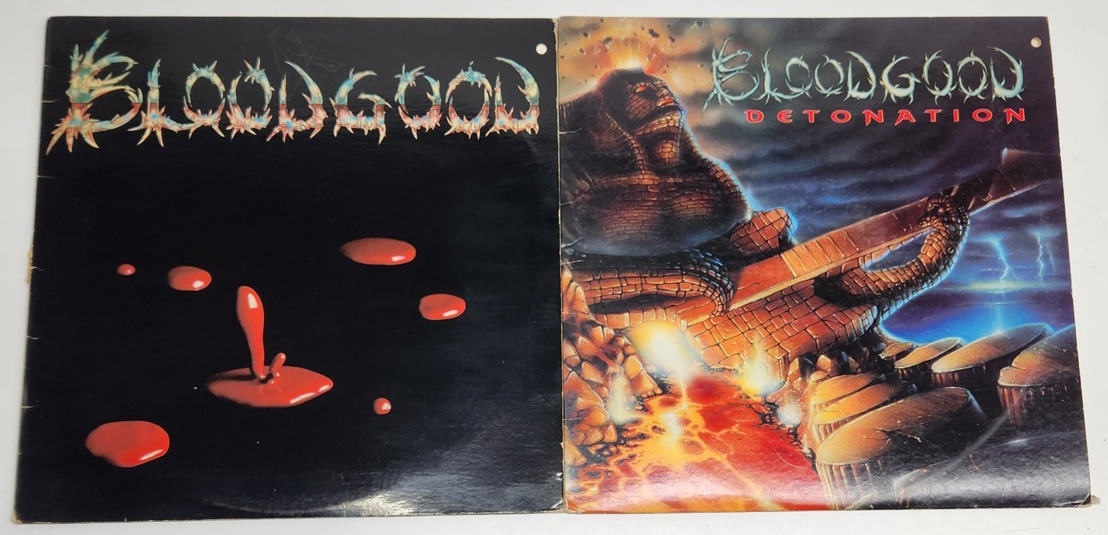 Vintage Bloodgood Lot of (2) Vinyl LP 1986 87 Frontline RARE Christian Hard Rock