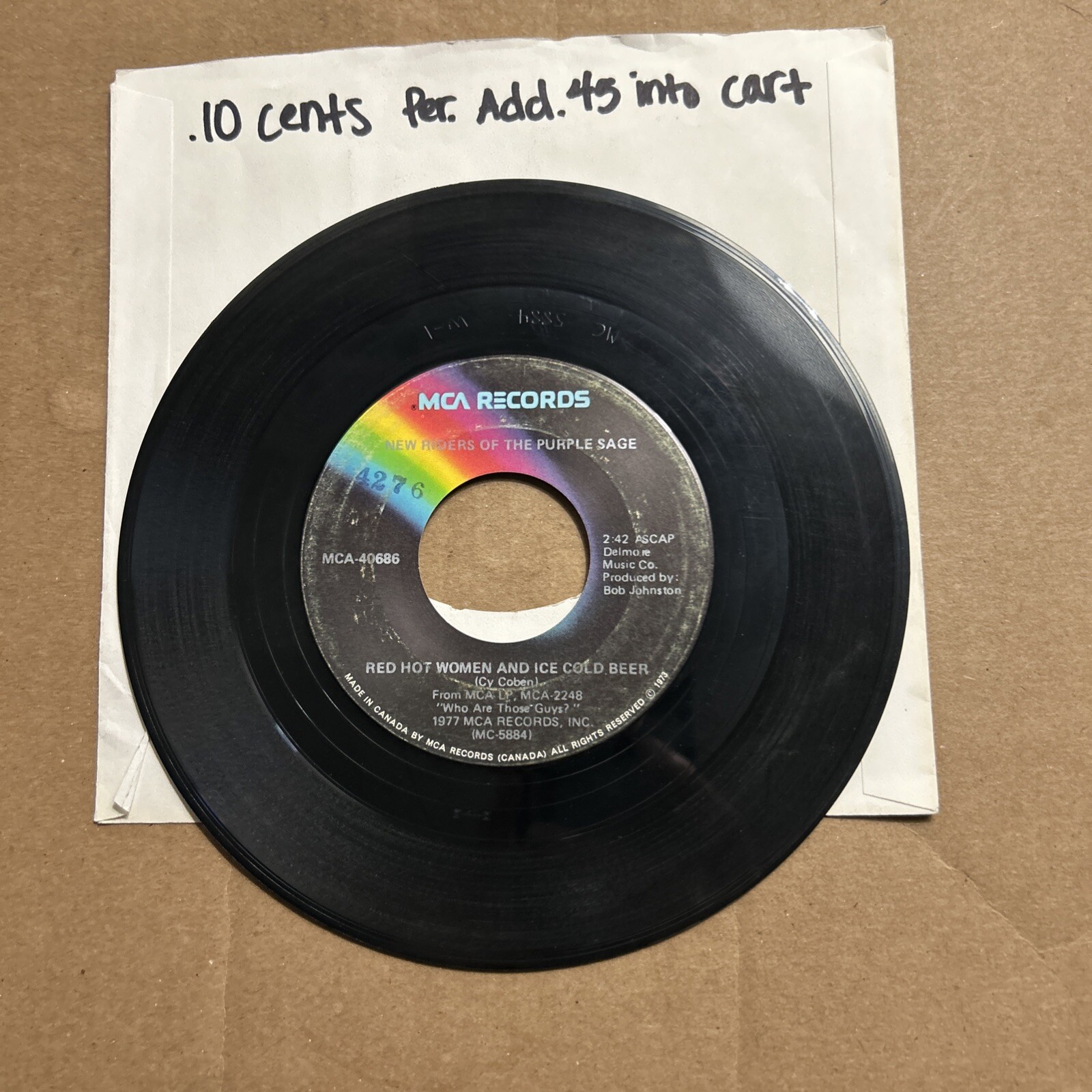 New Riders Of The Purple Sage Red Hot Women And Ice Cold Beer/Love Has Strange