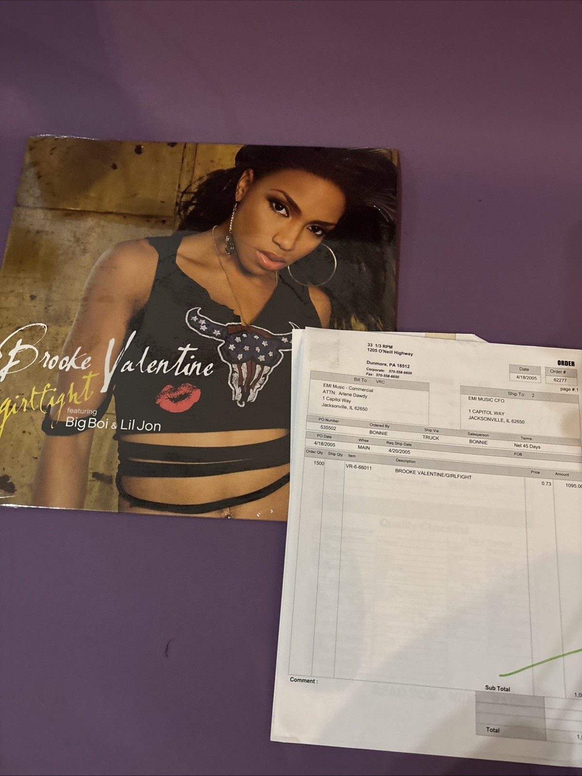 Brooke Valentine Featuring Big Boi & Lil Jon – Girlfight Promo 33 12″ EX/EX