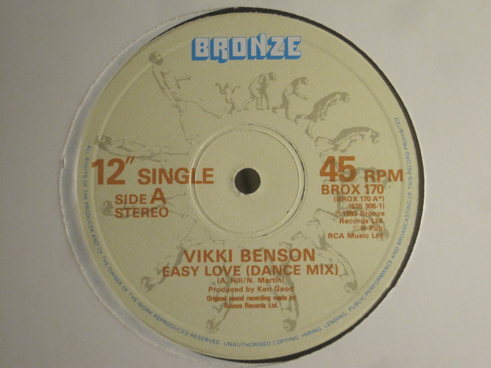 VICKI BENSON EASY LOVE 12″ ORIG ’83 BRONZE BROX-170 HI-NRG DISCO SYNTH POP